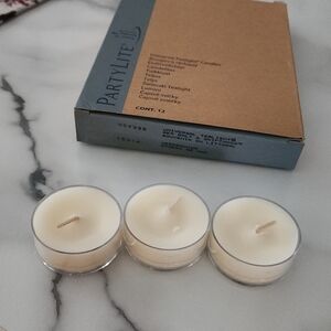 PartyLite Ivory Sea Salt & Driftwood Tealight Candles Set